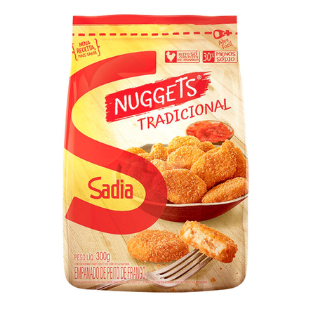 Nuggets Sadia Frango Tradicional Pacote 300G