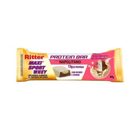Barra de proteína ritter maxi sport whey napolitano 40g