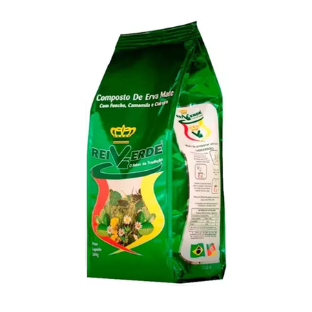 ERVA MATE REI VERDE COMPOSTO CHÁS 500G