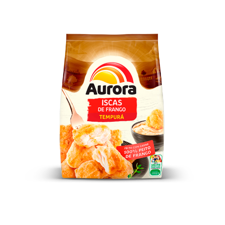 Iscas de frango empanadas aurora tempurá 275g