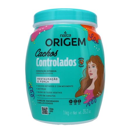 Creme de Hidratação Nazca Origem Cachos Controlados Pote 1Kg
