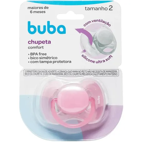 CHUPETA BUBA COMFORT TAM.2 ROSA
