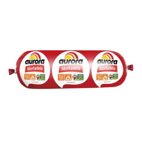 MORTADELA AURORA 400G C/TOUCINHO