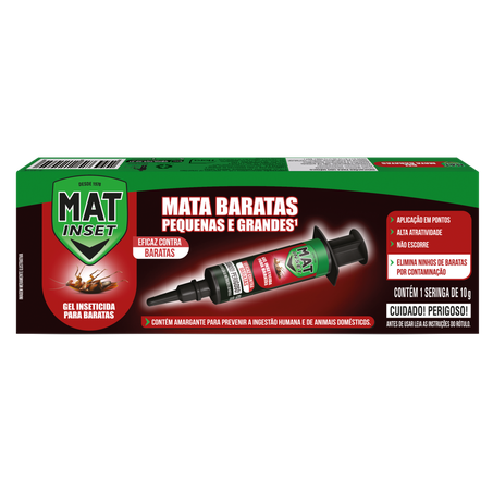 INSETICIDA EM GEL MAT INSET MATA BARATAS SERINGA 10G