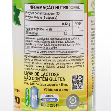SILÍCIO ORGÂNICO 420MG 30 CAPSULAS 360-1