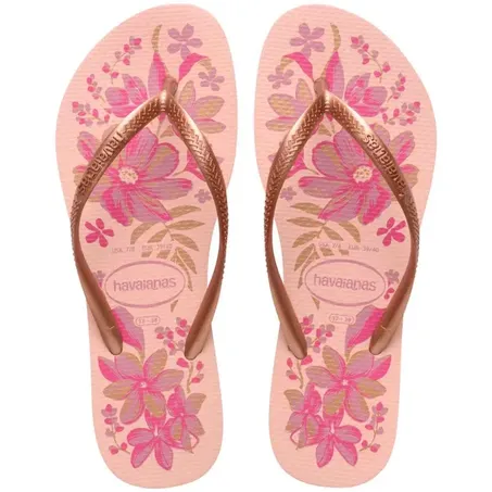 HAVAIANAS SLIM ORGANIC AD ROSA/DOURADO 37.38