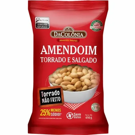 Amendoim dacolônia torrado e salgado 450g