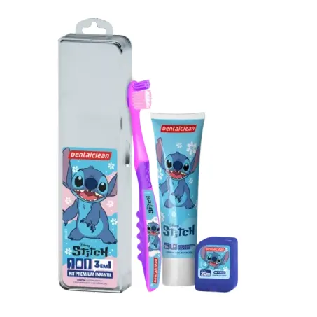 Kit Dentalclean Escovafiogel Dental Stitch Morango