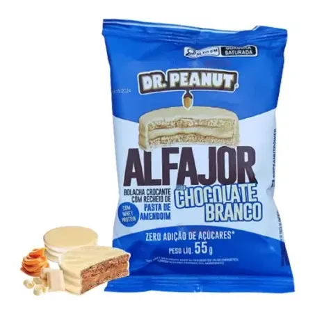 Alfajor Chocolate Branco Dr Peanut 55g