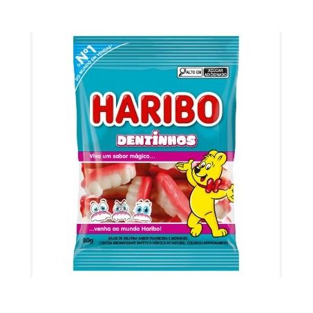 Bala haribo 80g dentinhos