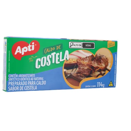 CALDO DE COSTELA EM CUBO APTI CAIXA 114G 360-33