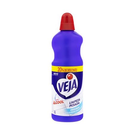 Limpador Limpeza Pesada Veja com Álcool Original Frasco 1lt