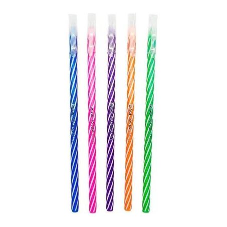 CANETA LEONORA 5 CORES ESFEROGRAFICA WOW FUN 0.7MM