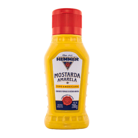 Mostarda Amarela Hemmer Tipo Americana Squeeze 200gr