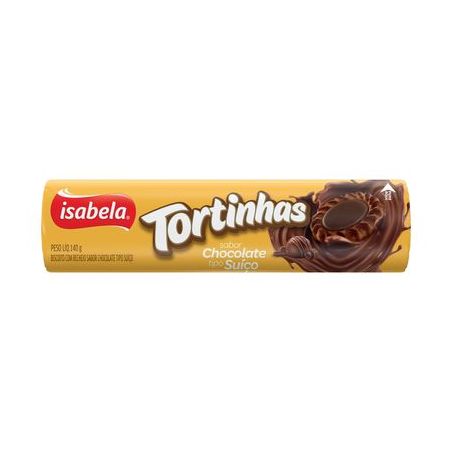 Biscoito Recheio Chocolate Suíço Isabela Tortinhas 140G