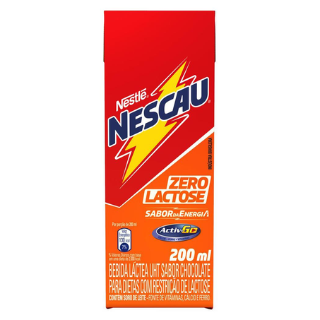 Bebida láctea prontinho zero lactose nescau