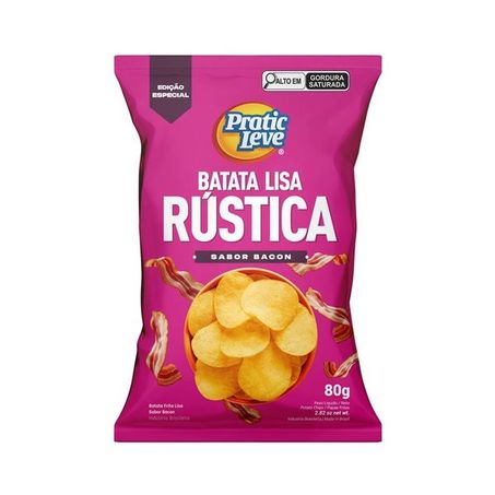 SALGADINHO PRATIC LEVE BATATA RÚSTICA BACON 80G