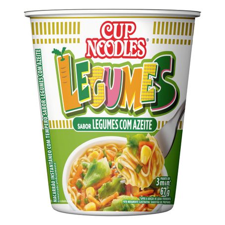 MACARRÃO INSTANTÂNEO LEGUMES COM AZEITE NISSIN CUP NOODLES