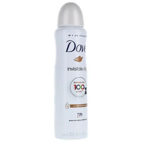 Antitranspirante Aerosol Dove Invisible Dry Violeta e Frésia Branca Frasco Spray 150ml 360-33