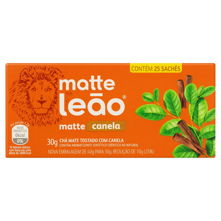 Chá Matte Leão 40g - Canela - Com 25 Saquinhos