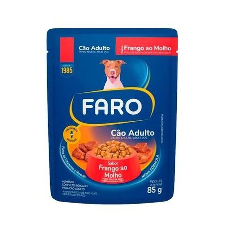 RACAO FARO CAO ADULTO FRANGO 85G