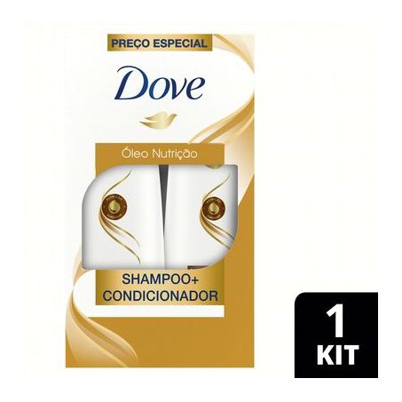 Kit dove shampoo 400ml+condicionador 200ml oleo nutricao