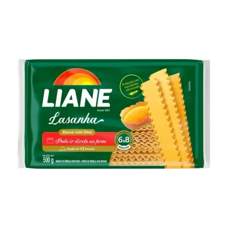 	 MACARRÃO LIANE C.OVOS 500G LASANHA