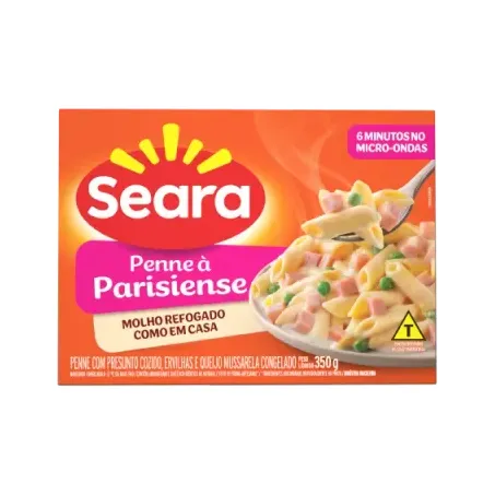 Refeicao Seara 350g Menu Gourmet Macarrao Penne Molho Parisien