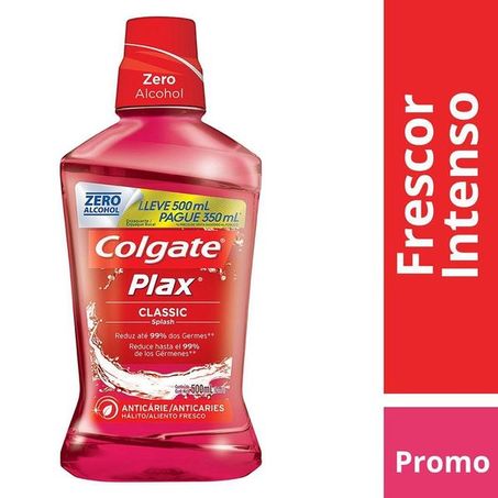 Enxaguante Bucal Plax Classic Leve 500ml Pague 350ml 
 
