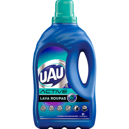 Lava Roupas Uau Active Frasco 3lt