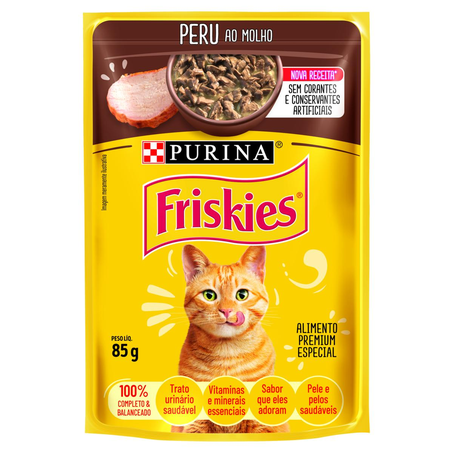Ração Friskies 85g - Peru ao Molho - Sachê