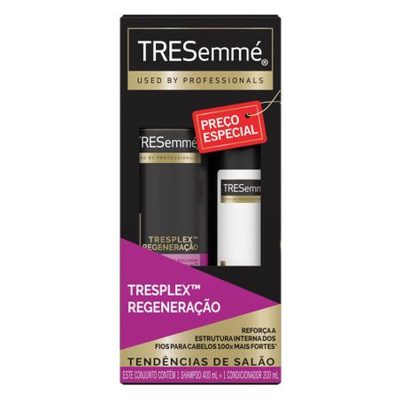 Kit Tresemmé Tresplex Regeneração Shampoo 400ml e Condicionador 200ml 
 