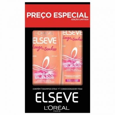 Kit shampoo+ condicionador longo sonhos elseve 545ml