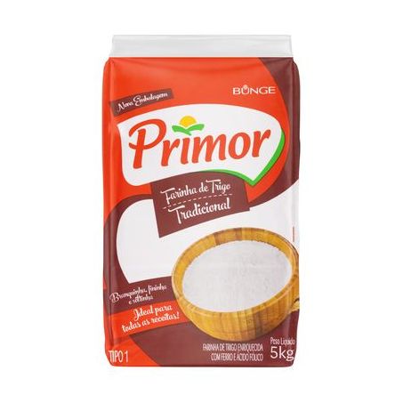 Farinha de Trigo Primor Tradicional Pacote 5KG