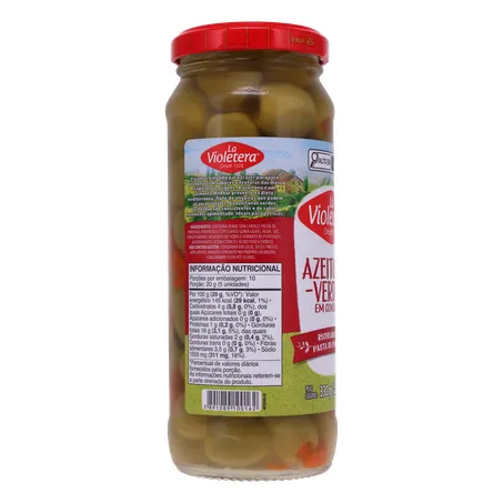Azeitona Verde La Violetera Pasta de Pimentão Vidro 200G 360-29