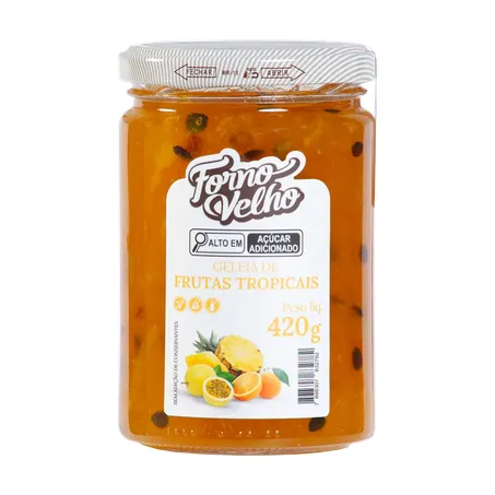 Doce fruta frutas tropicais forno velho 420g