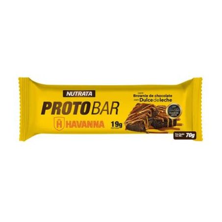 Barra proteina havanna brownie/dulce de leche nutrata 70g