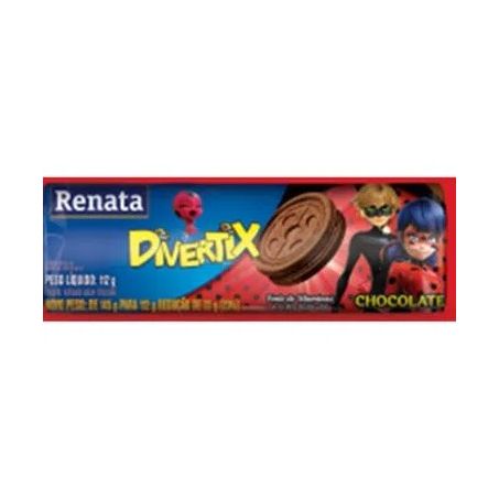 Biscoito Recheado Renata Divertix Chocolate 112g