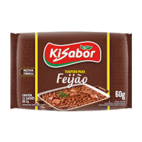 Tempero Pronto Kisabor Tempera Fácil Feijão Embalagem 60G