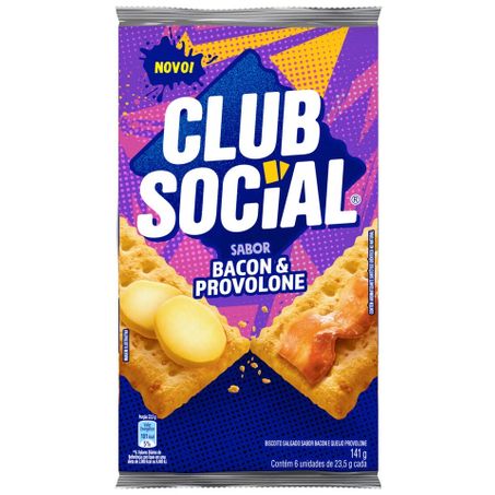 Bisc club social 141g bacon e provolone