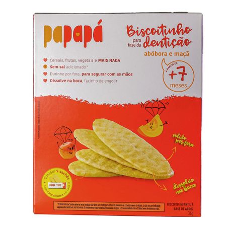 BISCOITINHO PARA FASE DA DENTIÇÃO ABOBORA E MAÇÃ 36G