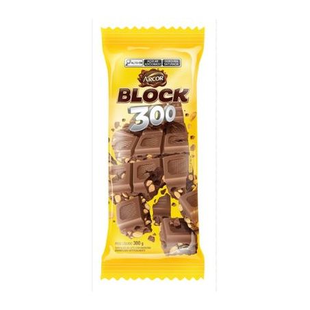 Barra chocolate arcor block 300g