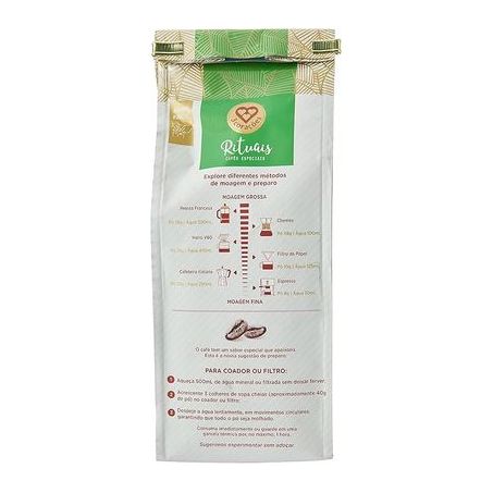 Café Torrado e Moído 3 Corações Orgânico Rituais Pacote 250gr 360-1