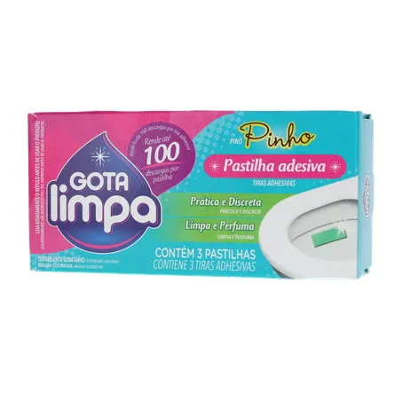 Detergente Sanitário Gota Limpa Pastilha Adesiva Caixa 3un 360-2