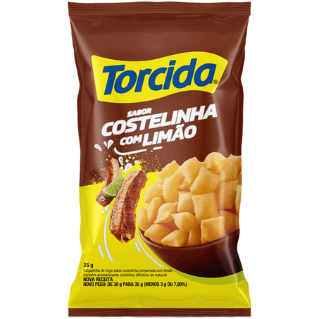 SALGADINHO TORCIDA COSTELINHA C/LIMÃO 35G