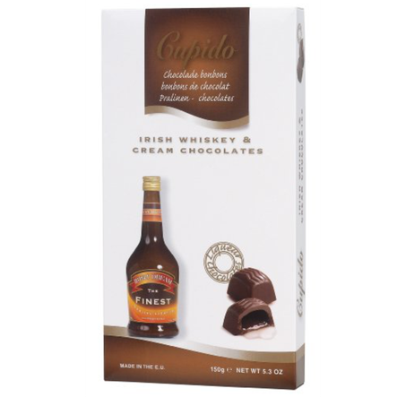 Bombom chocolate alemão cupido recheio whisky irish finest 150g