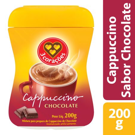 CAPPUCCINO SOLÚVEL CHOCOLATE 3 CORAÇÕES