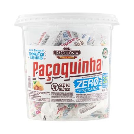 Pack Paçoquinha Dacolônia Pote 32 Unidades 576G