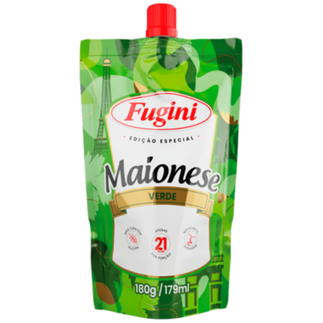 Maionese fugini 180g sache verde bico