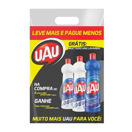 Tira Limo Uau Cloro Ativo 500ml C/2 Gts 1 Multiuso Rosa 500ml